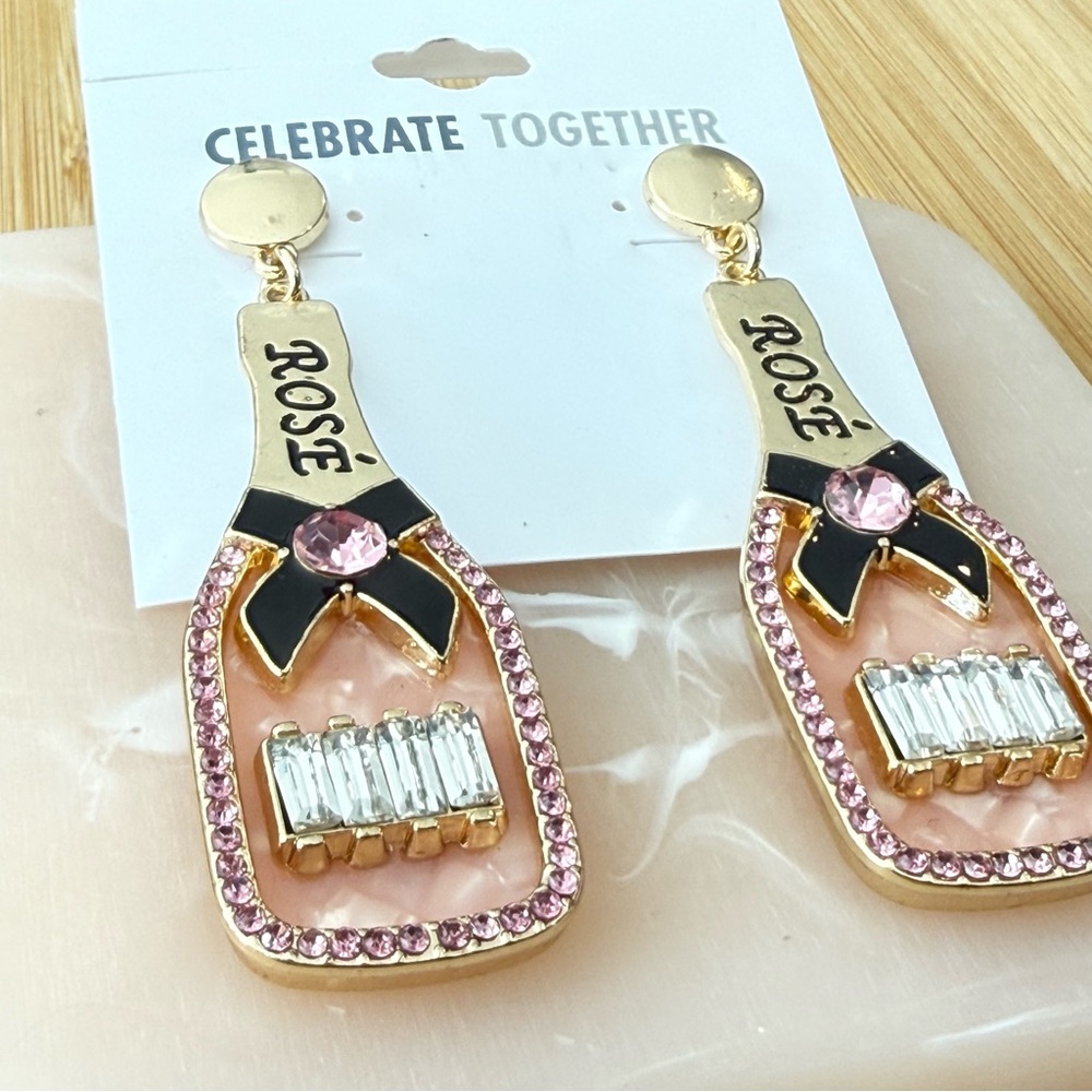 Celebrate Together Pink and Gold Earrings - Picture 4 of 9